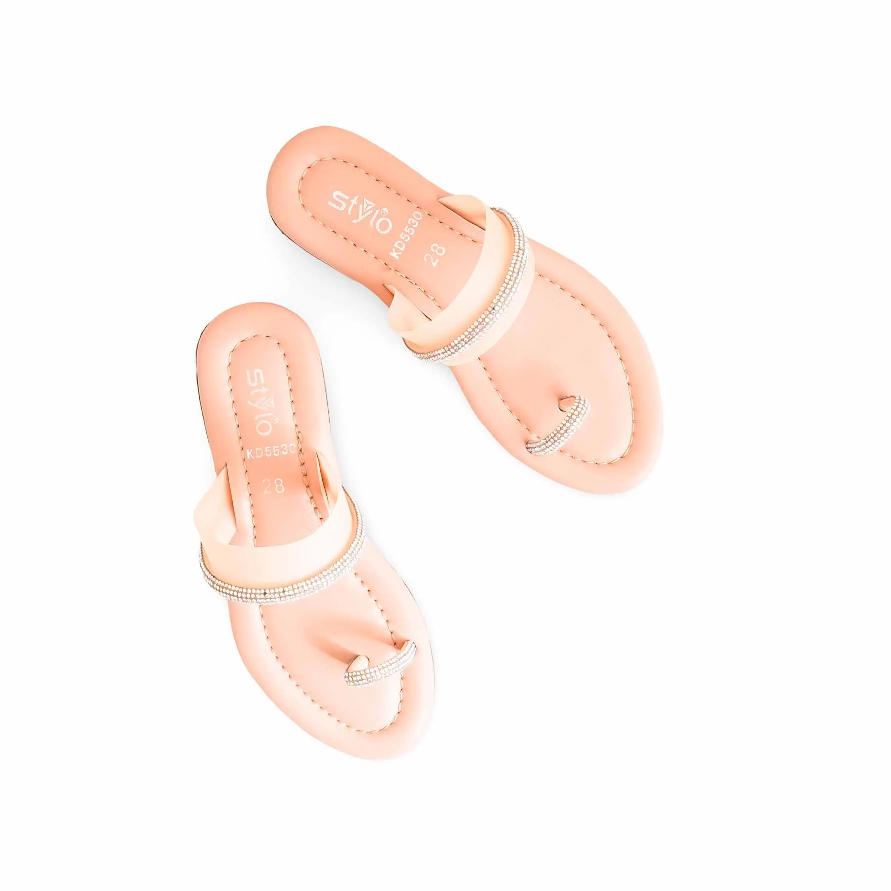 Girls Peach Casual Slipper KD5530 - Image 5