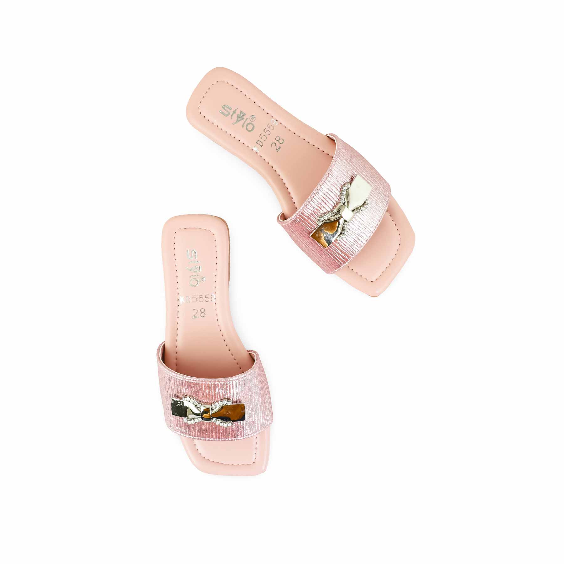 Girls Peach Casual Slipper KD5559 - Image 5