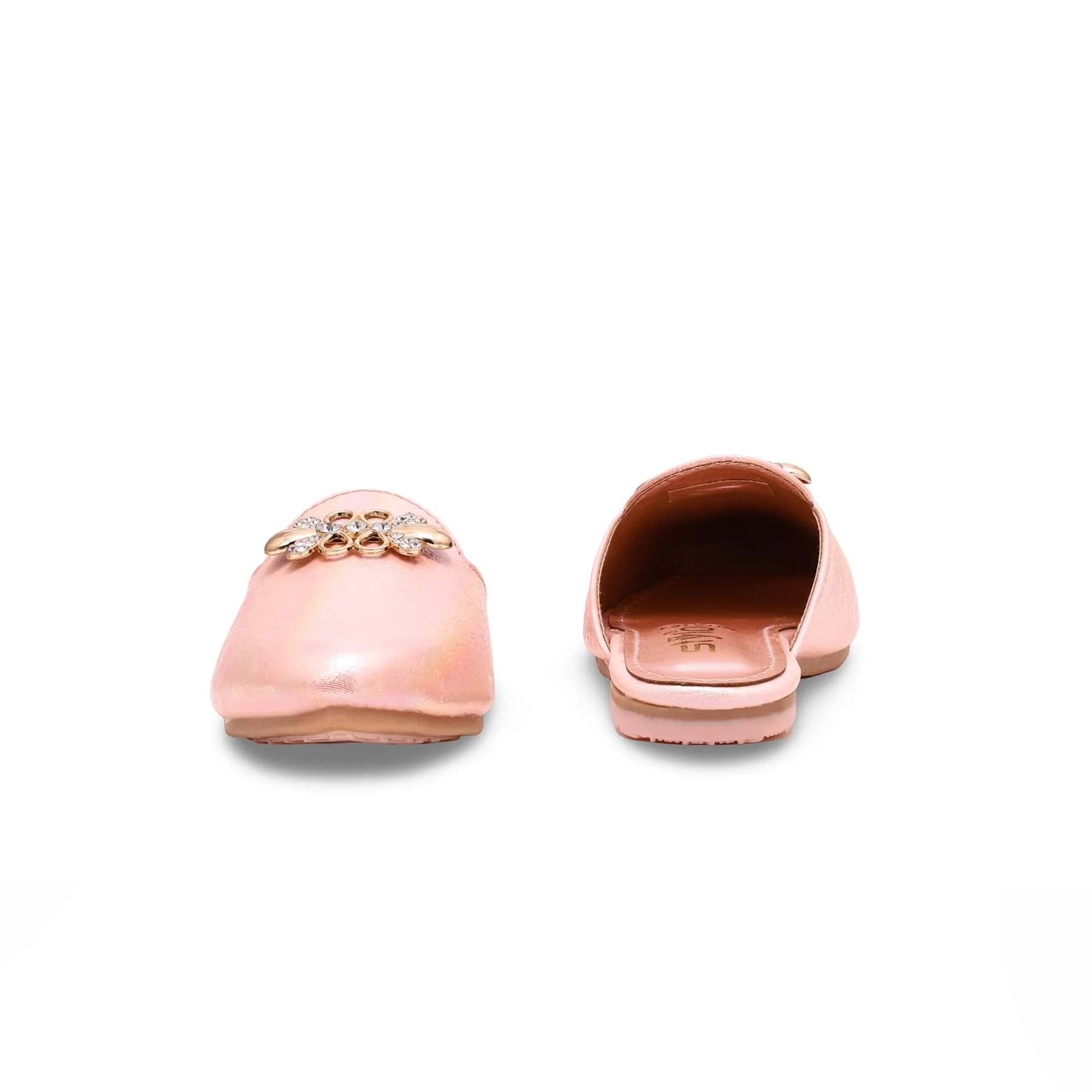 Girls Peach Fancy Pumps KD2363 - Image 4