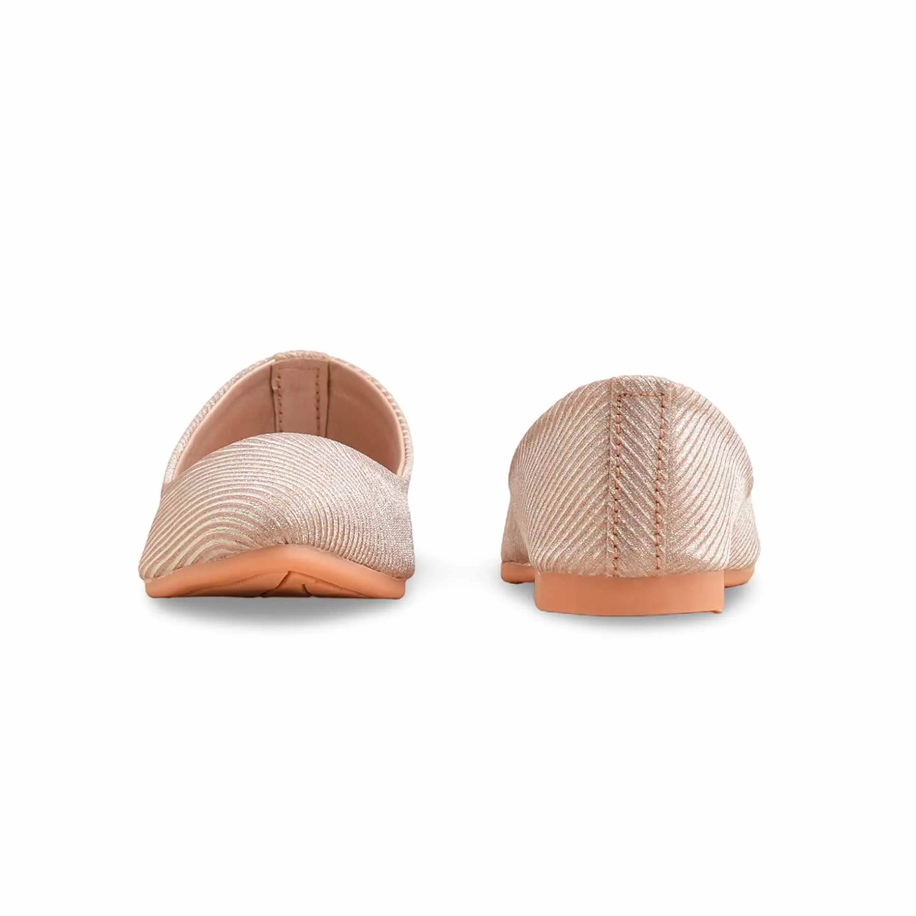 Girls Peach Fancy Pumps KD2487 - Image 4