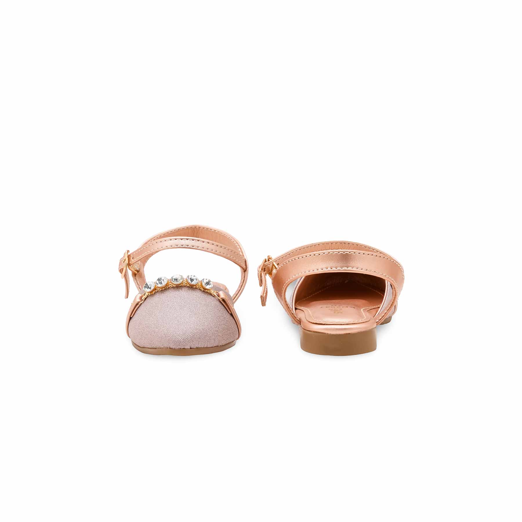 Girls Peach Fancy Pumps KD2547 - Image 4