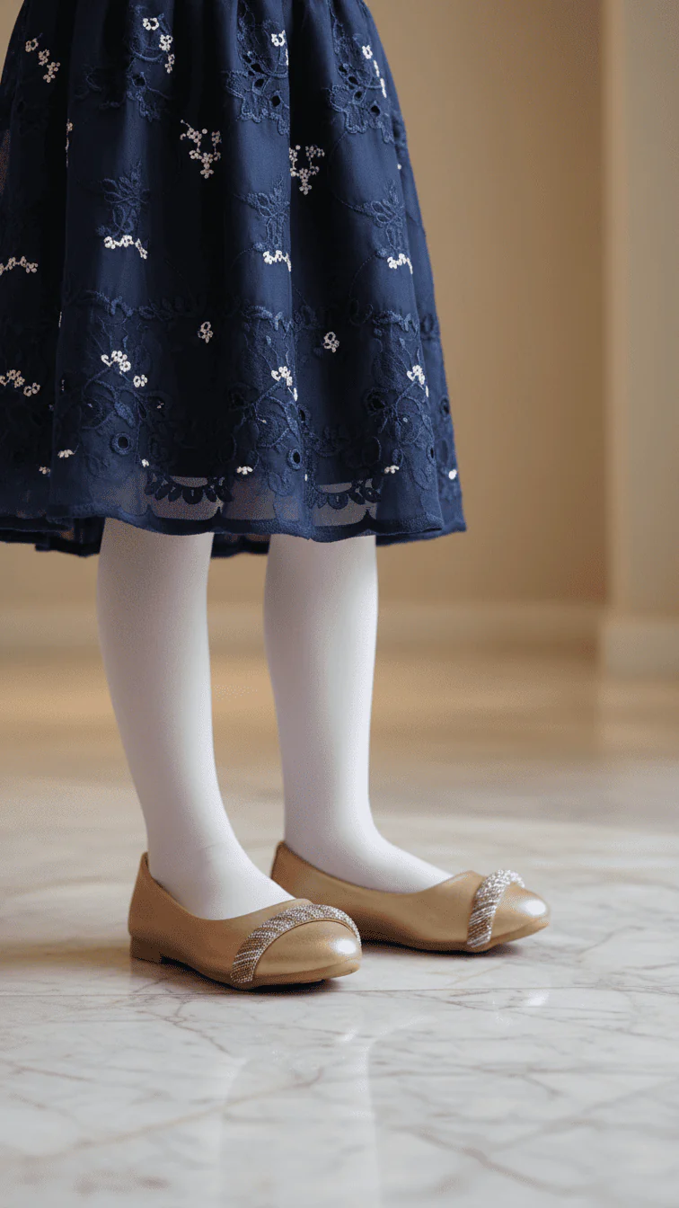 Girls Peach Fancy Pumps KD2562