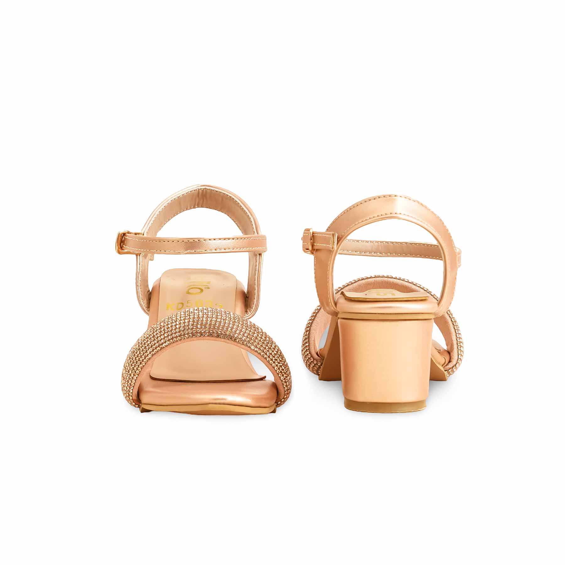 Girls Peach Fancy Sandal KD5632 - Image 4