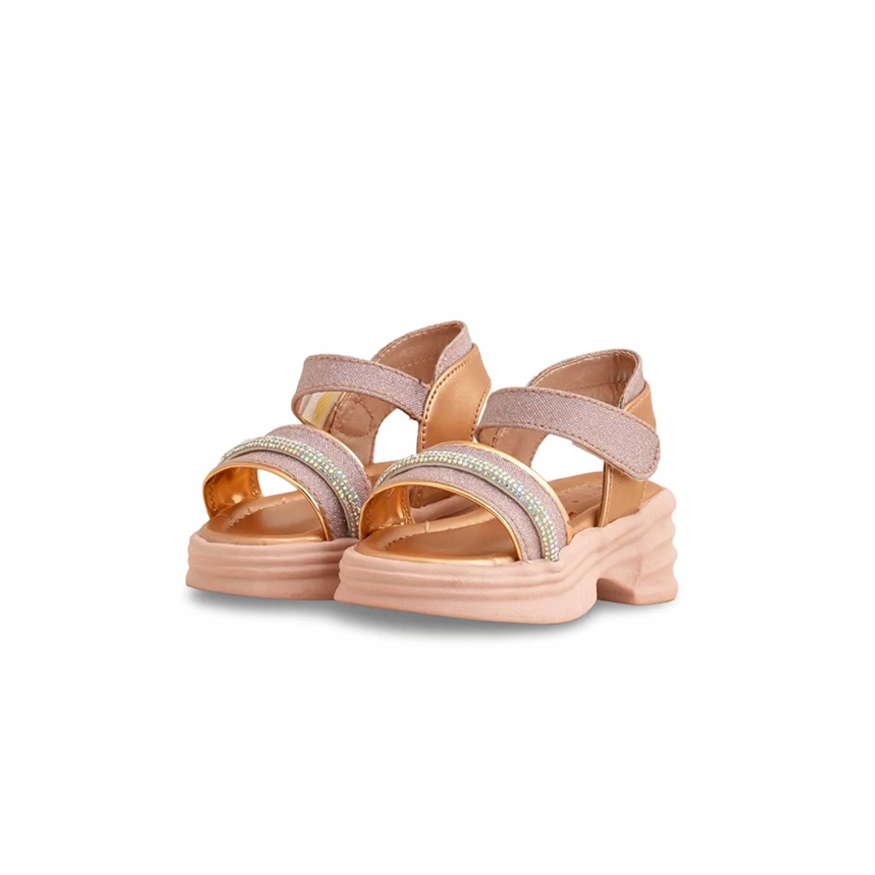 Girls Peach Fancy Sandal KD9901 - Image 3