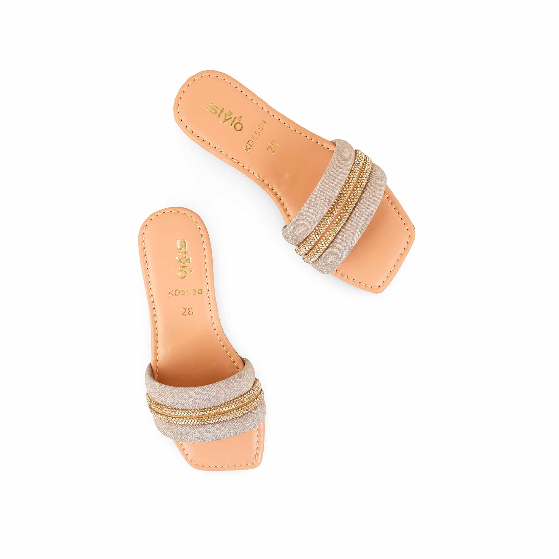 Girls Peach Fancy Slipper KD5580 - Image 5