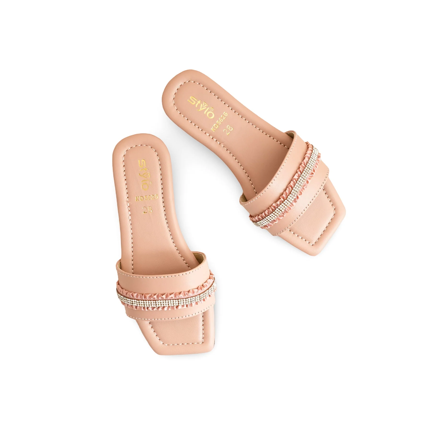 Girls Peach Fancy Slipper KD5626 - Image 5