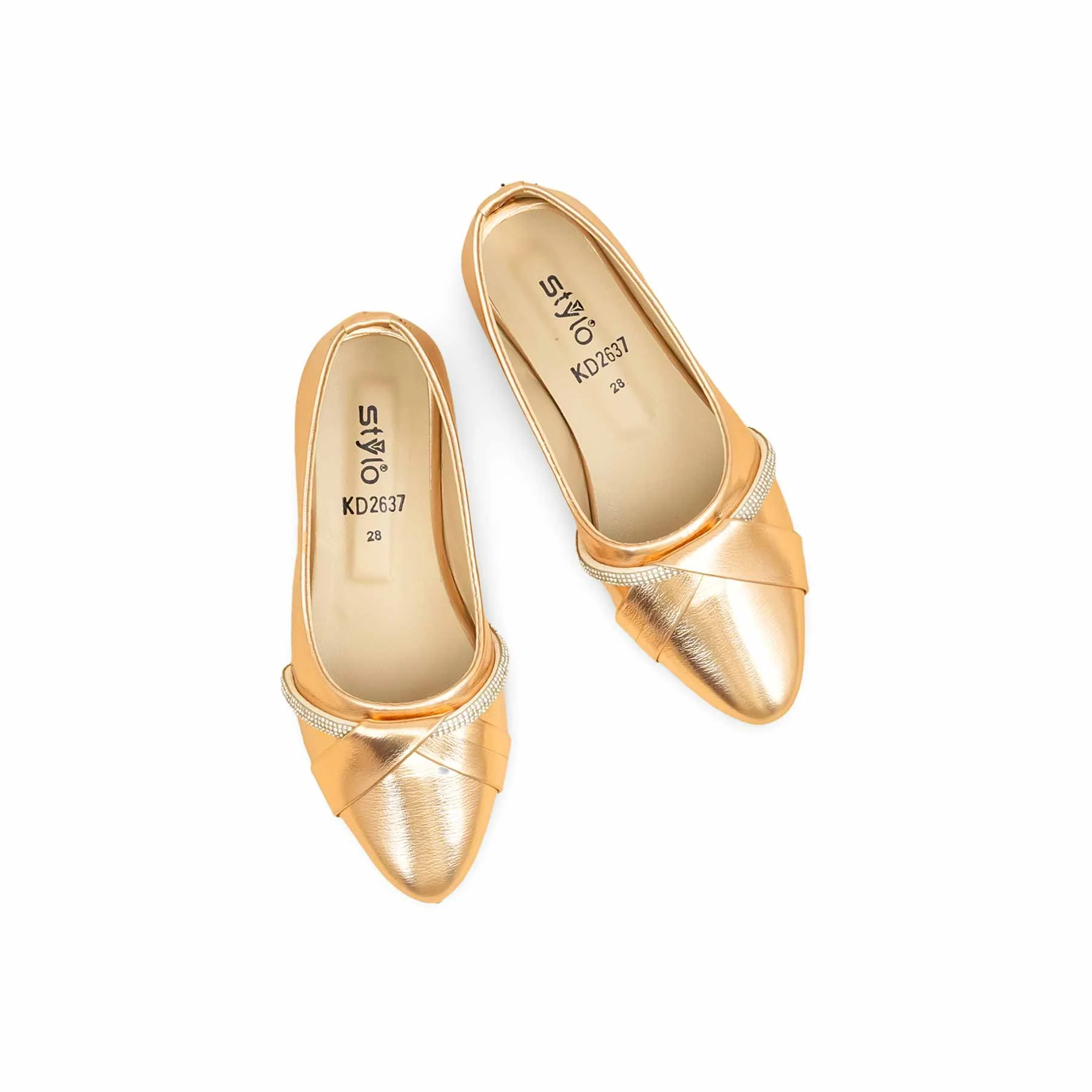 Girls Peach Formal Pumps KD2637 - Image 5