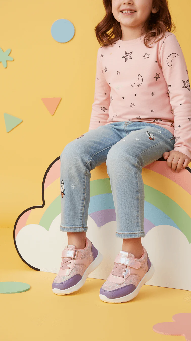 Girls Pink Casual Jogger KD1672