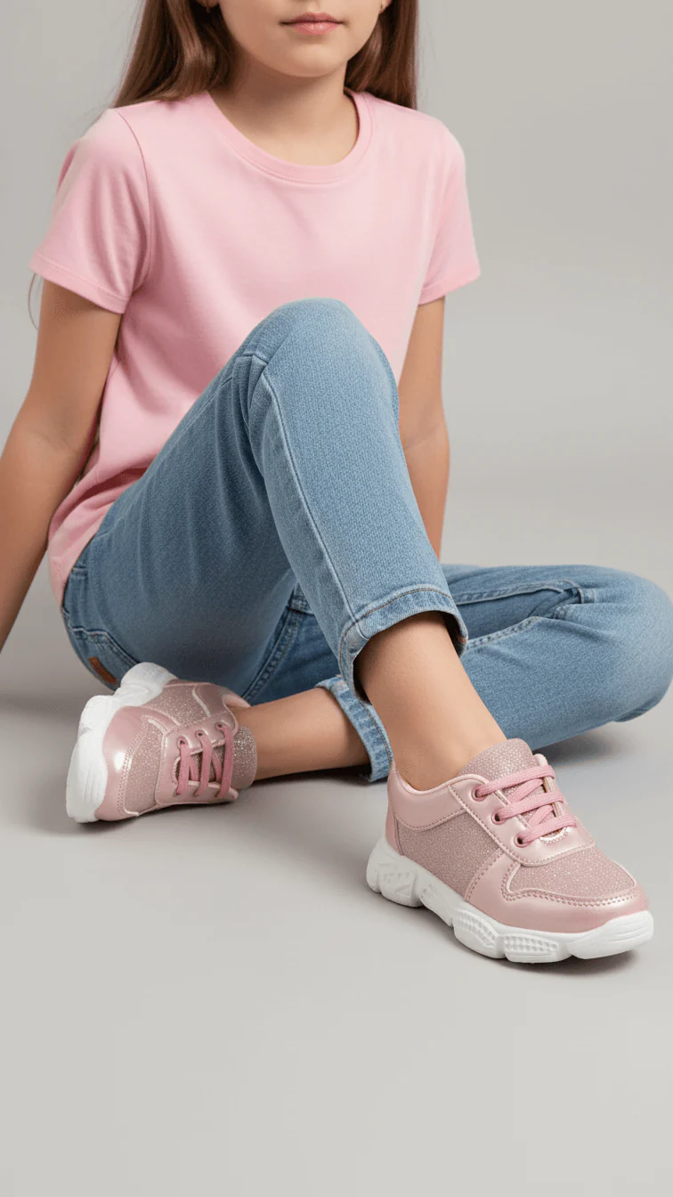 Girls Pink Casual Jogger KD8105