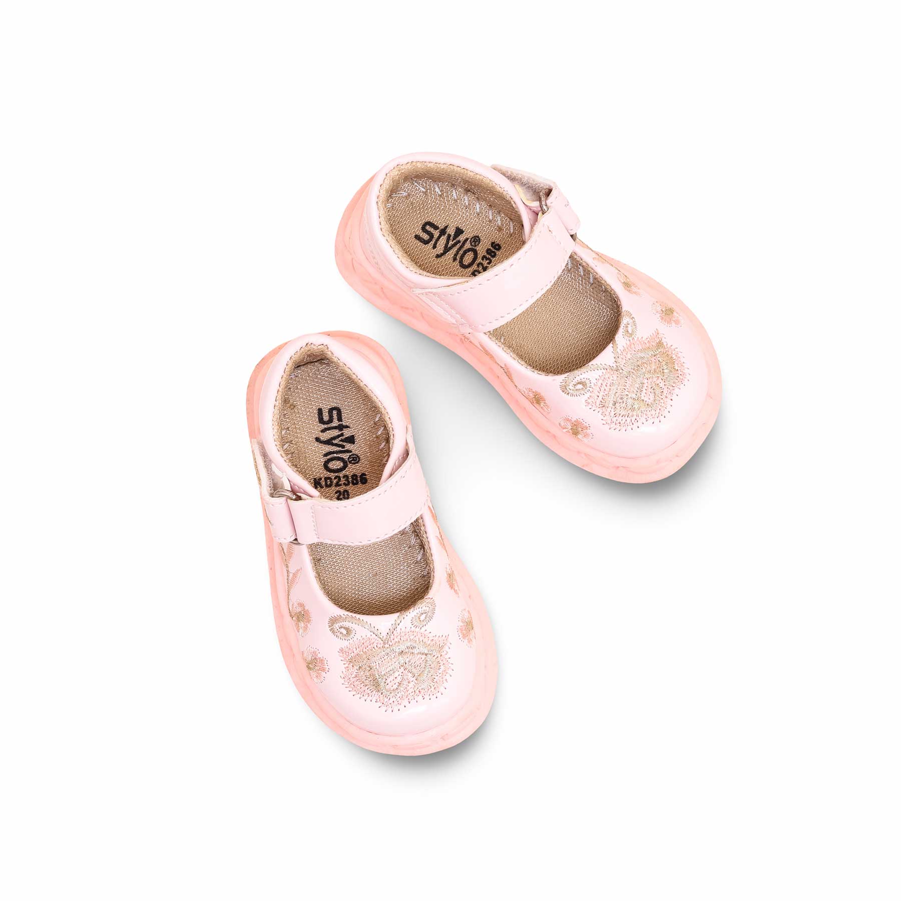 Girls Pink Casual Pumps KD2386 - Image 4