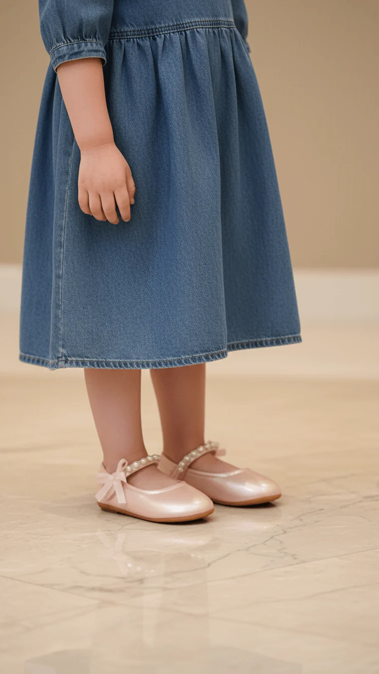 Girls Pink Casual Pumps KD2458
