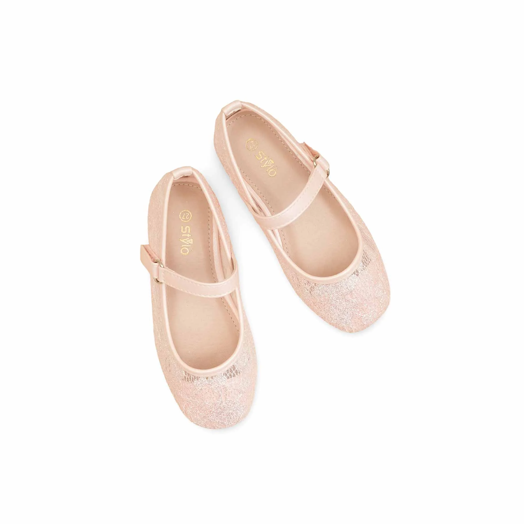 Girls Pink Casual Pumps KD2464 - Image 5