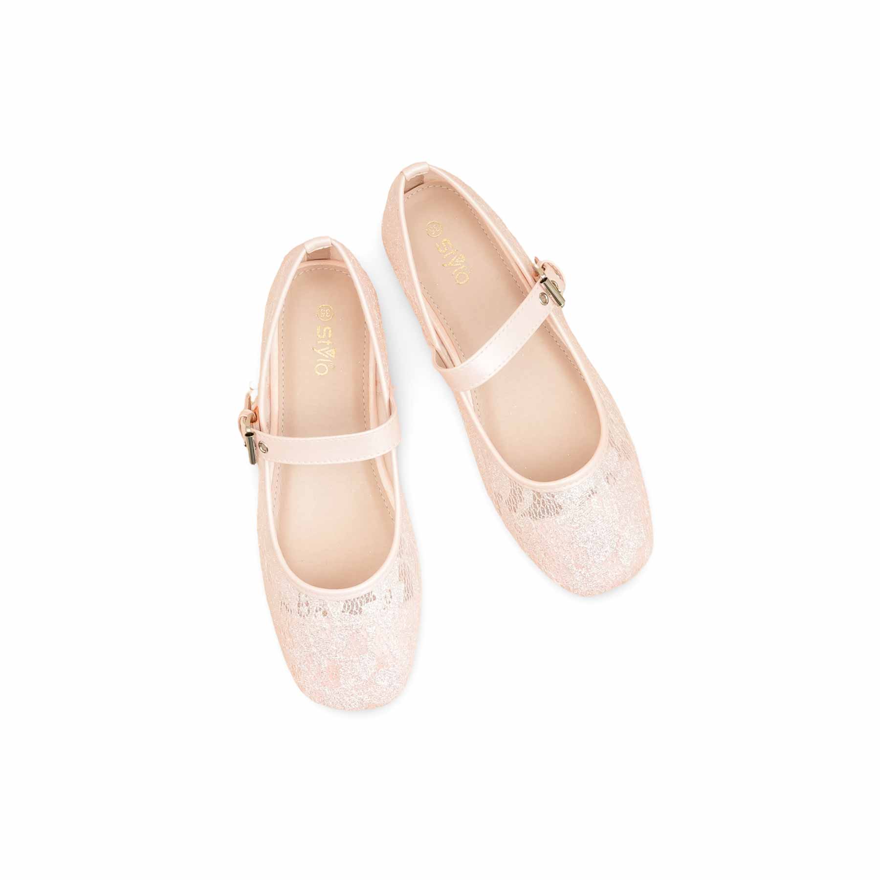 Girls Pink Casual Pumps KD2465 - Image 5