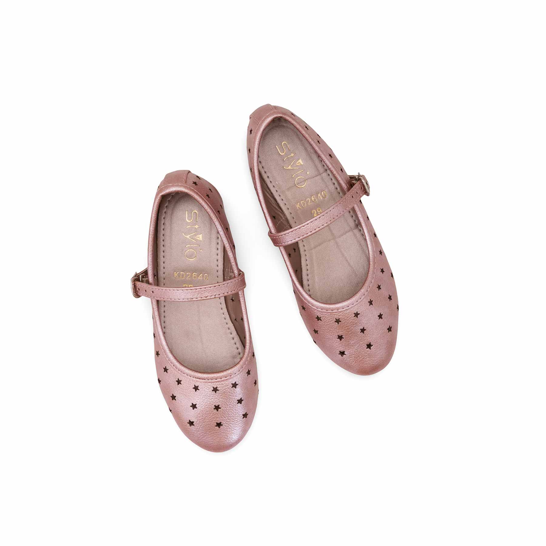 Girls Pink Casual Pumps KD2640 - Image 5