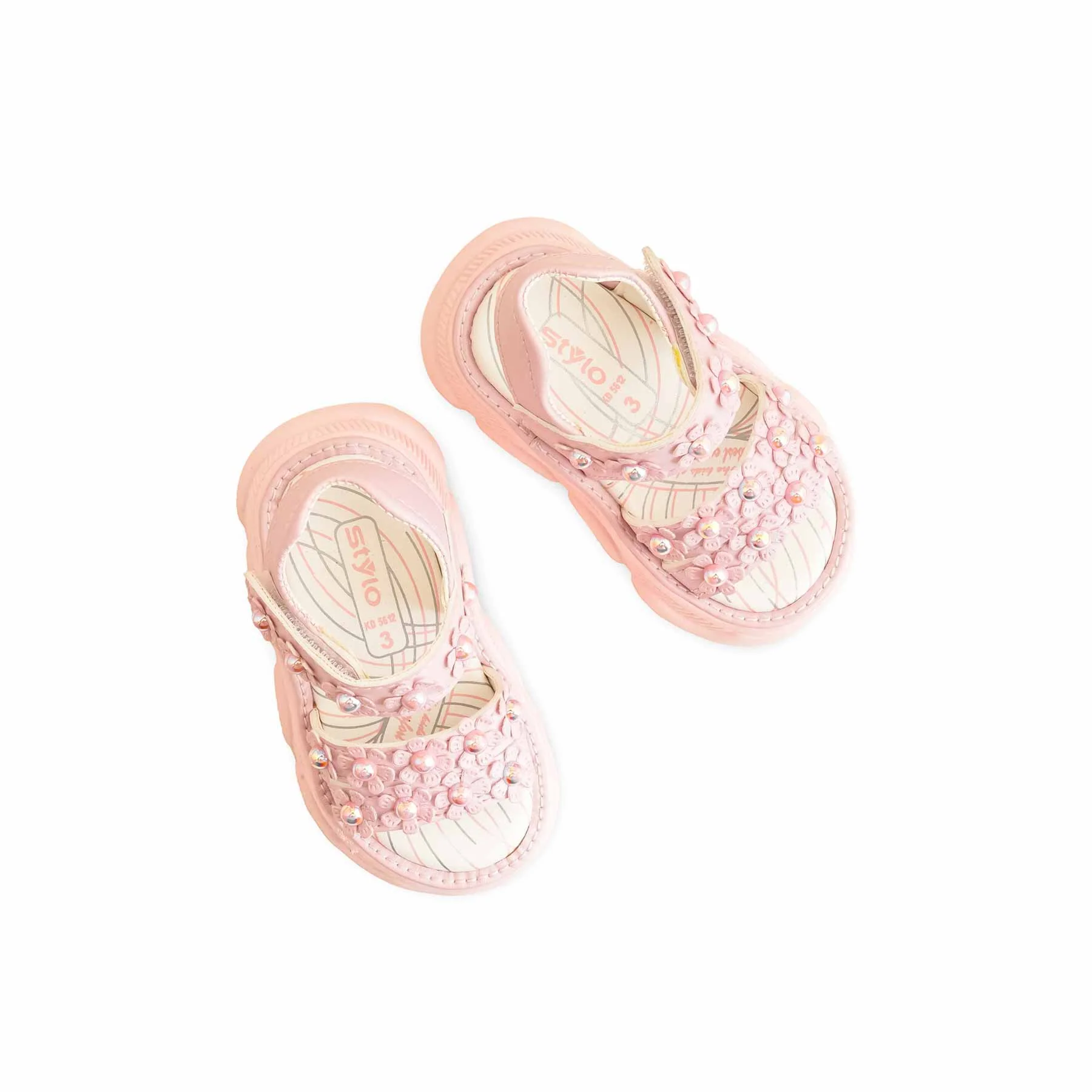 Girls Pink Casual Sandal KD5612 - Image 5