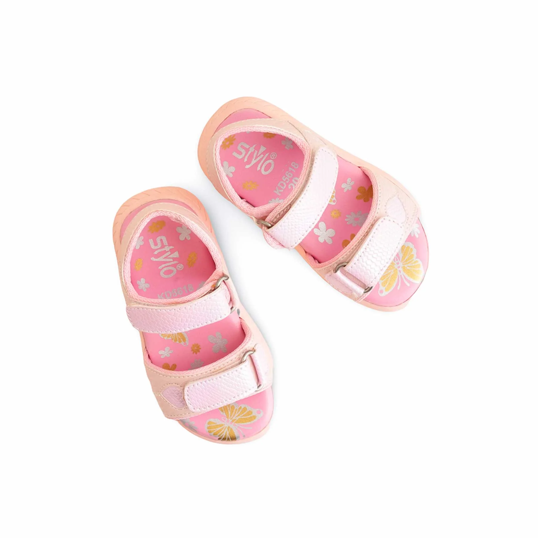 Girls Pink Casual Sandal KD5618 - Image 4