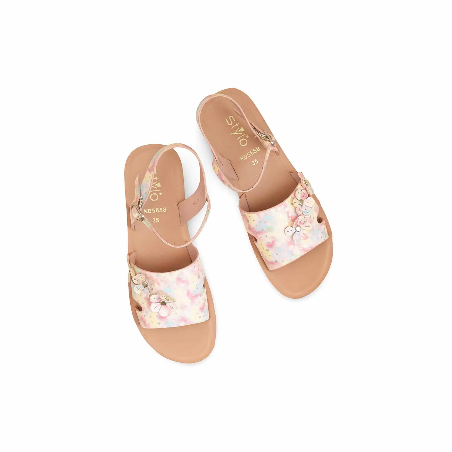 Girls Pink Casual Sandal KD5658 - Image 5