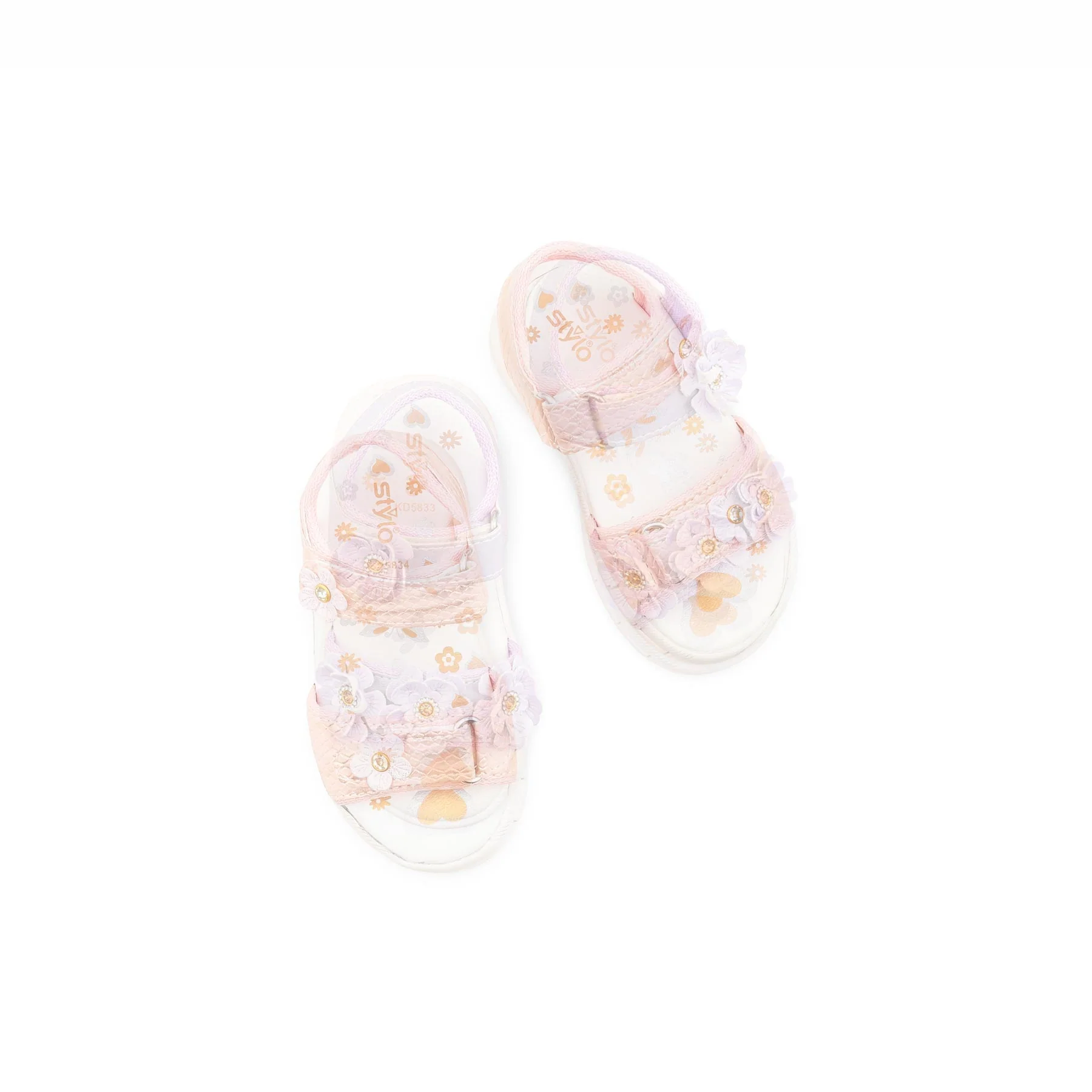 Girls Pink Casual Sandal KD5834 - Image 5