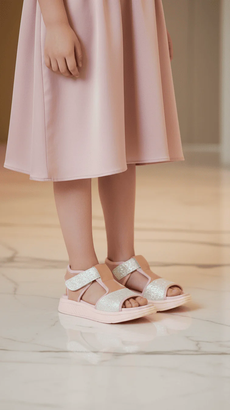 Girls Pink Casual Sandal KD9909