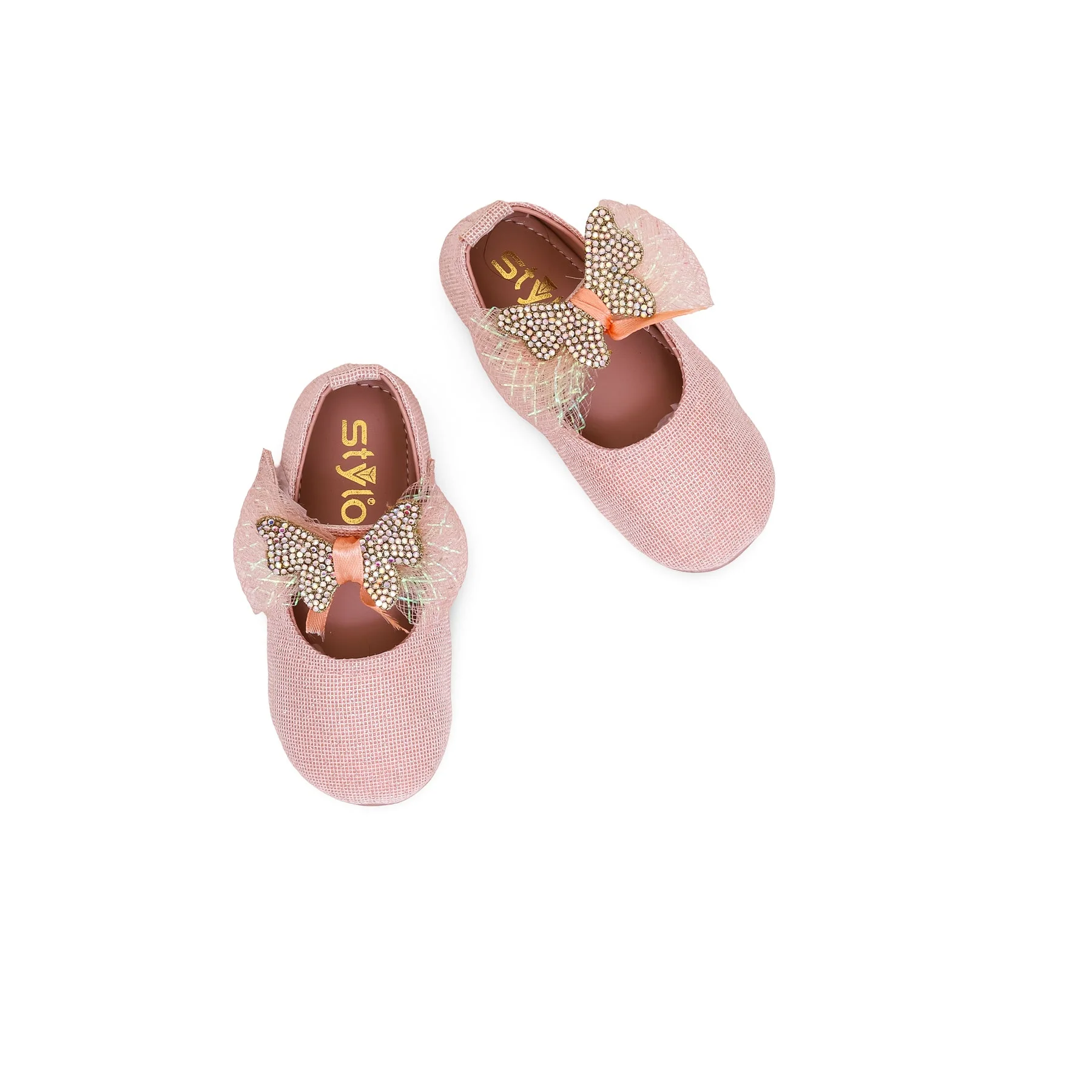 Girls Pink Fancy Pumps KD0895 - Image 5