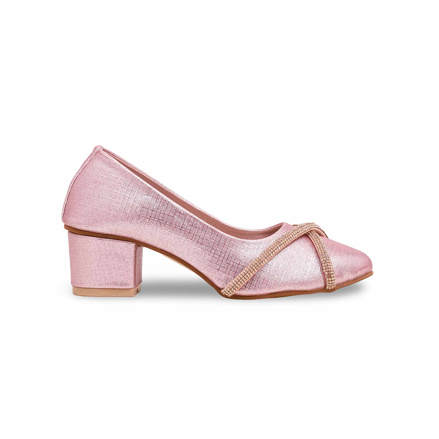 Girls Pink Fancy Pumps KD0924 - Image 2