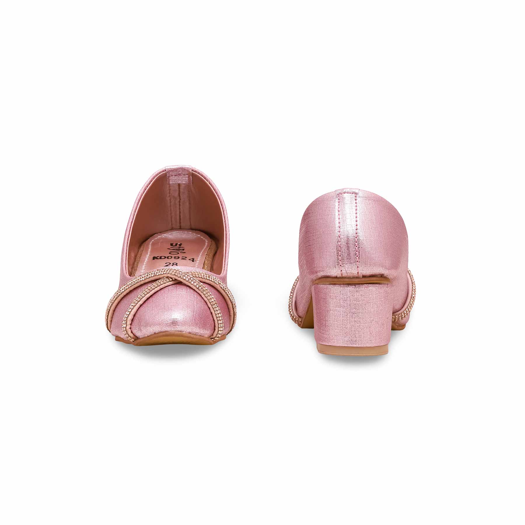 Girls Pink Fancy Pumps KD0924 - Image 4