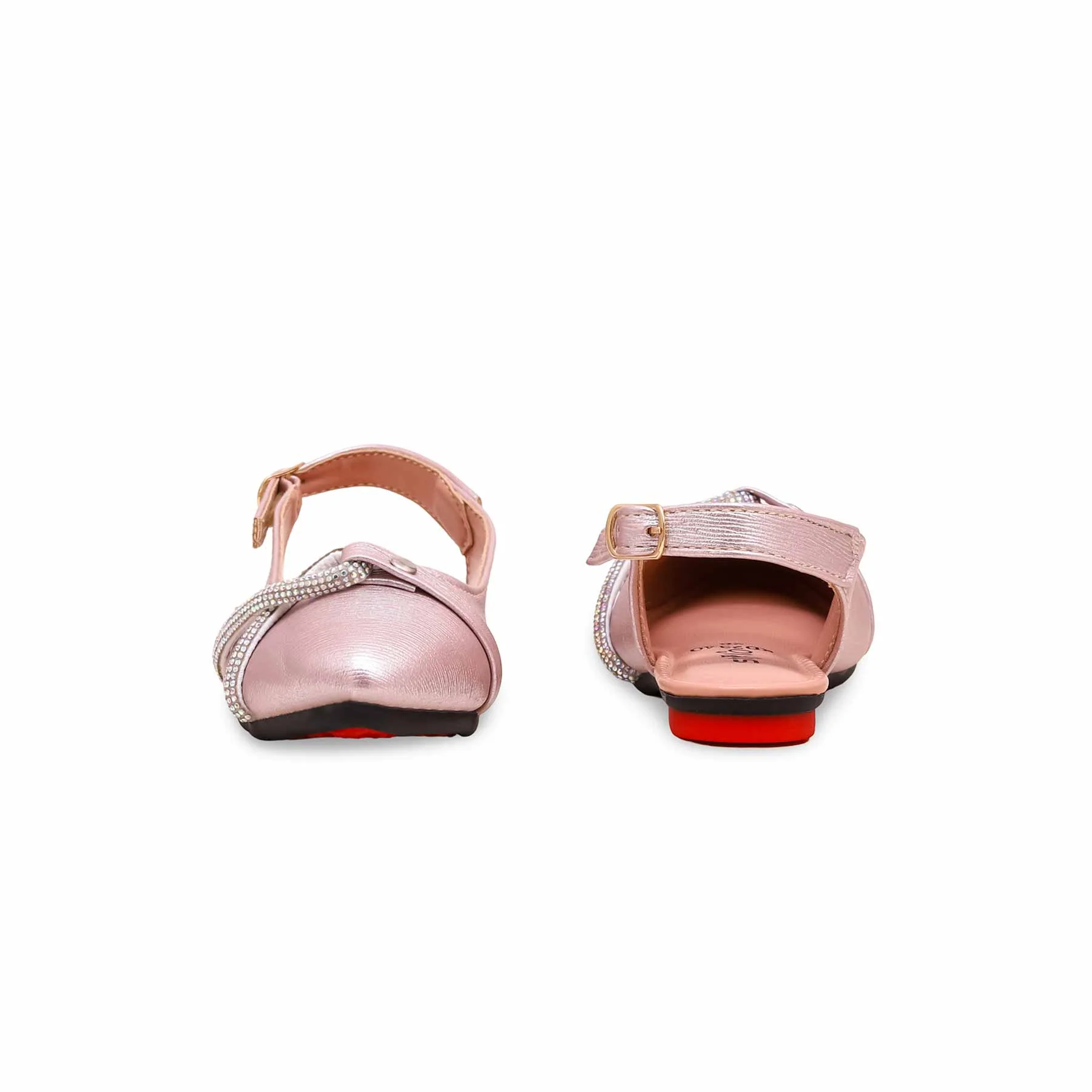 Girls Pink Fancy Pumps KD2340 - Image 3