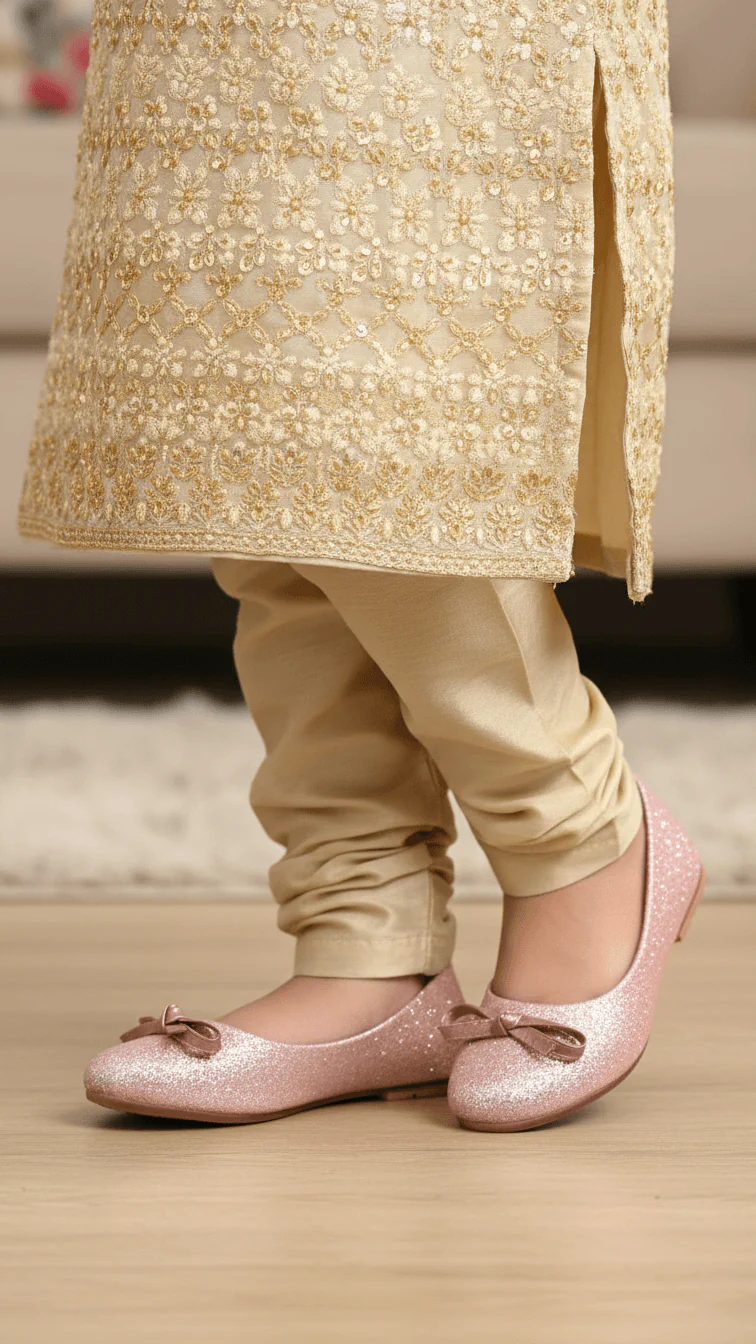 Girls Pink Fancy Pumps KD2384