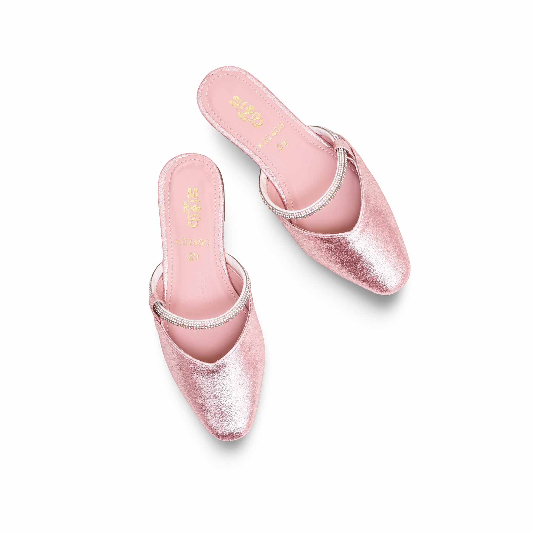 Girls Pink Fancy Pumps KD2406 - Image 5