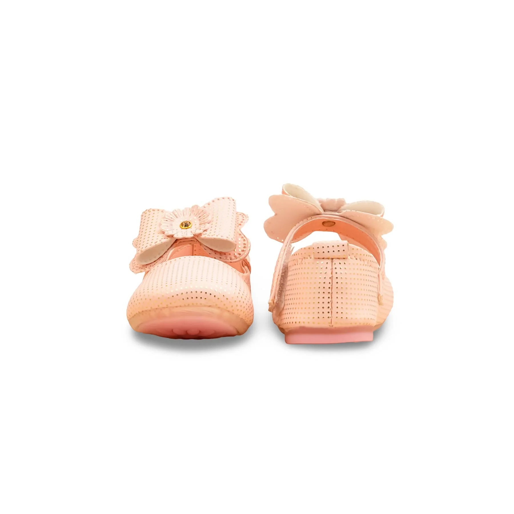 Girls Pink Fancy Pumps KD2531 - Image 4