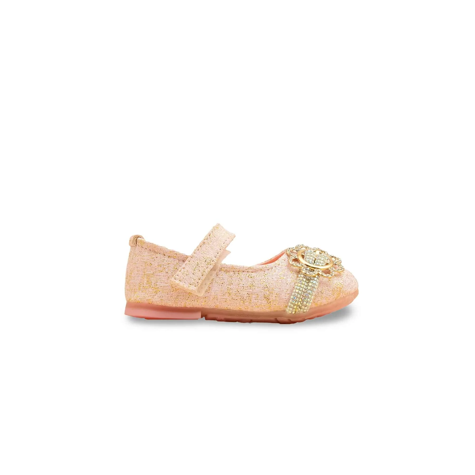 Girls Pink Fancy Pumps KD2532 - Image 2