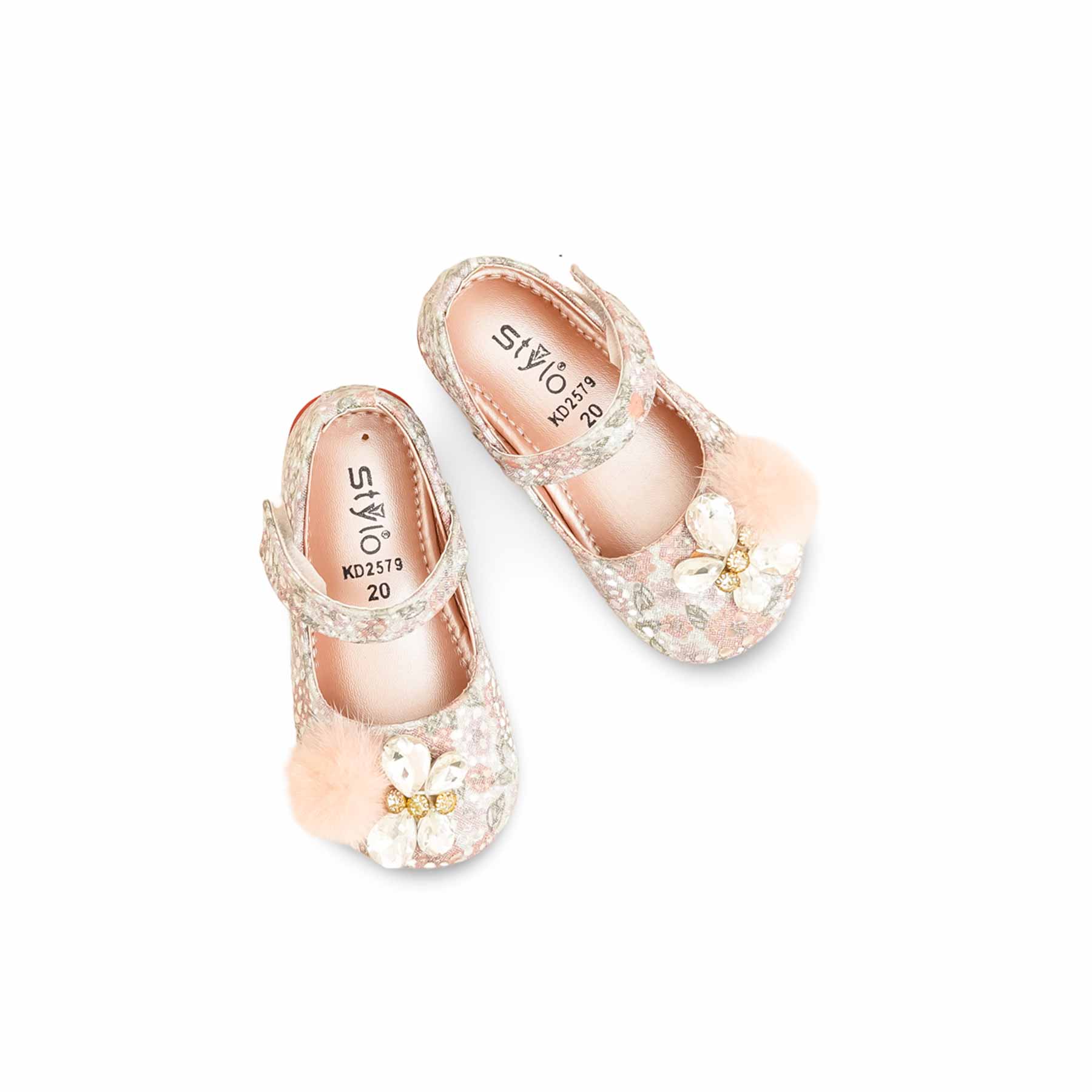 Girls Pink Fancy Pumps KD2579 - Image 5