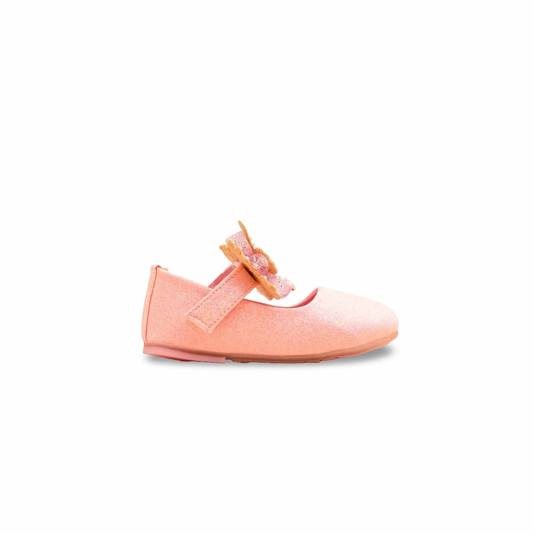Girls Pink Fancy Pumps KD2594 - Image 2