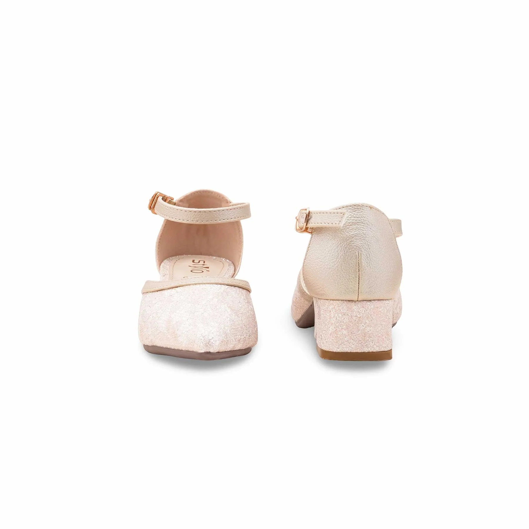 Girls Pink Fancy Pumps KD2625 - Image 4
