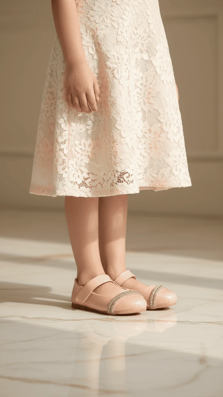 Girls Pink Fancy Pumps KD2634