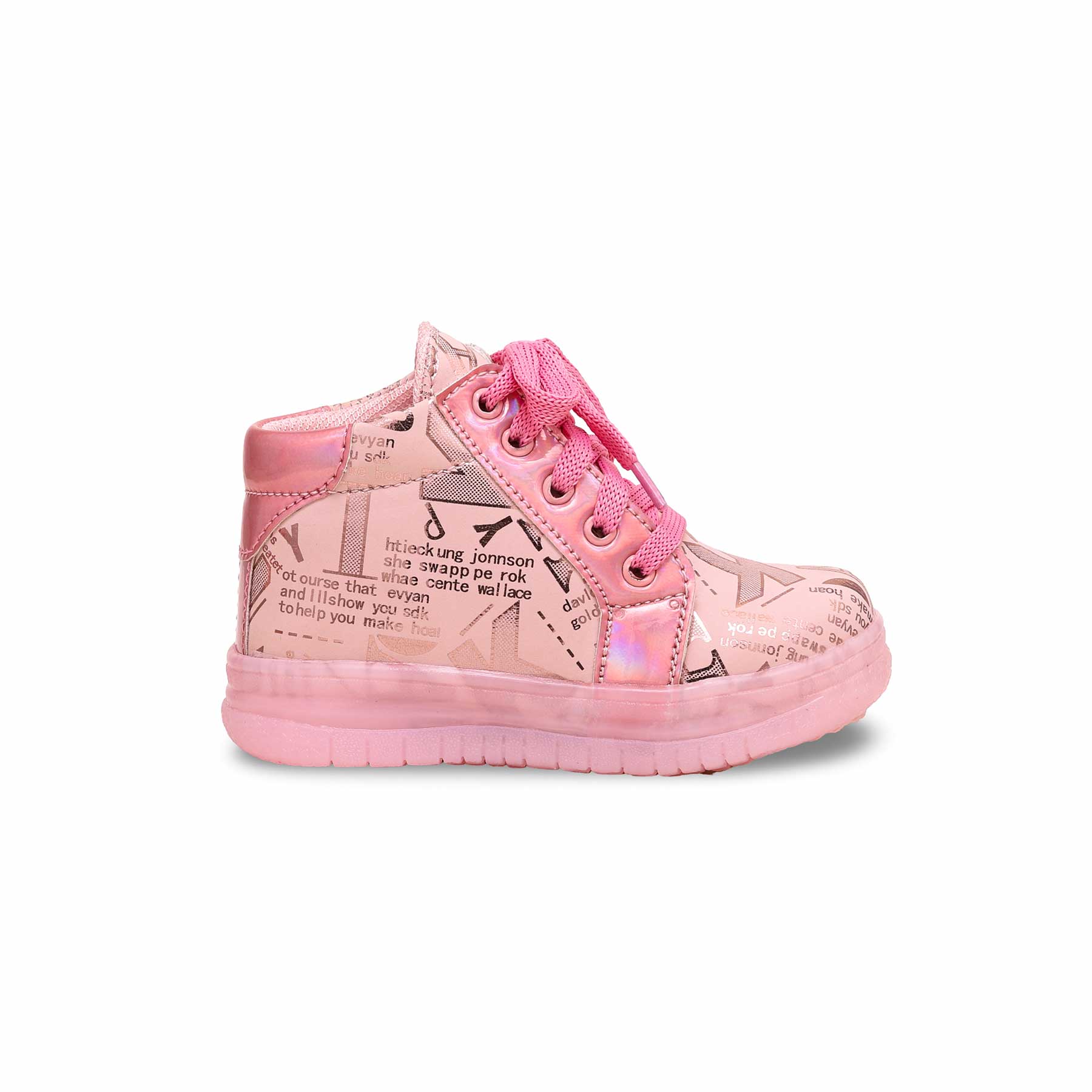Girls Pink Formal Long Shoes KD8073 - Image 2