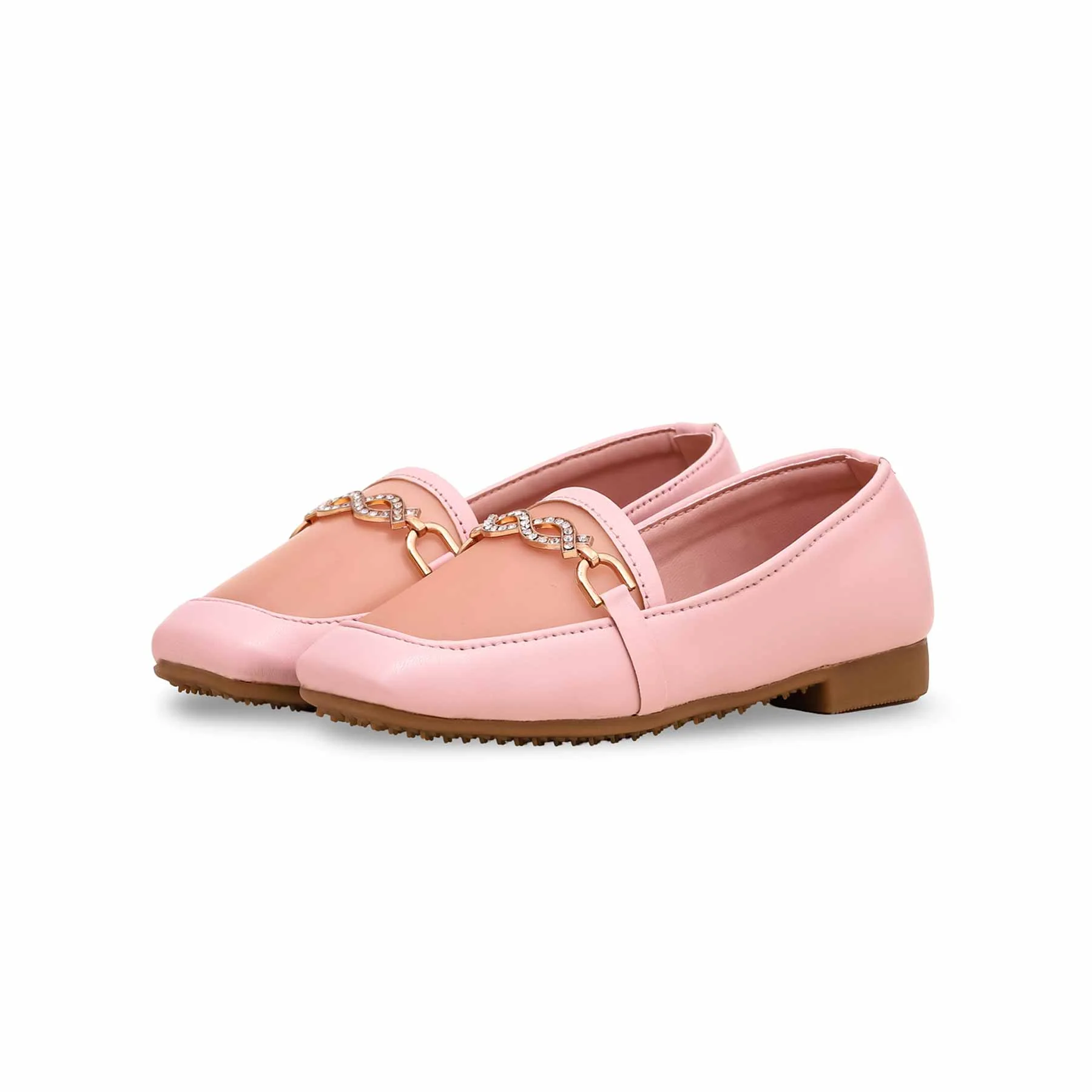 Girls Pink Formal Moccasin KD2346 - Image 2