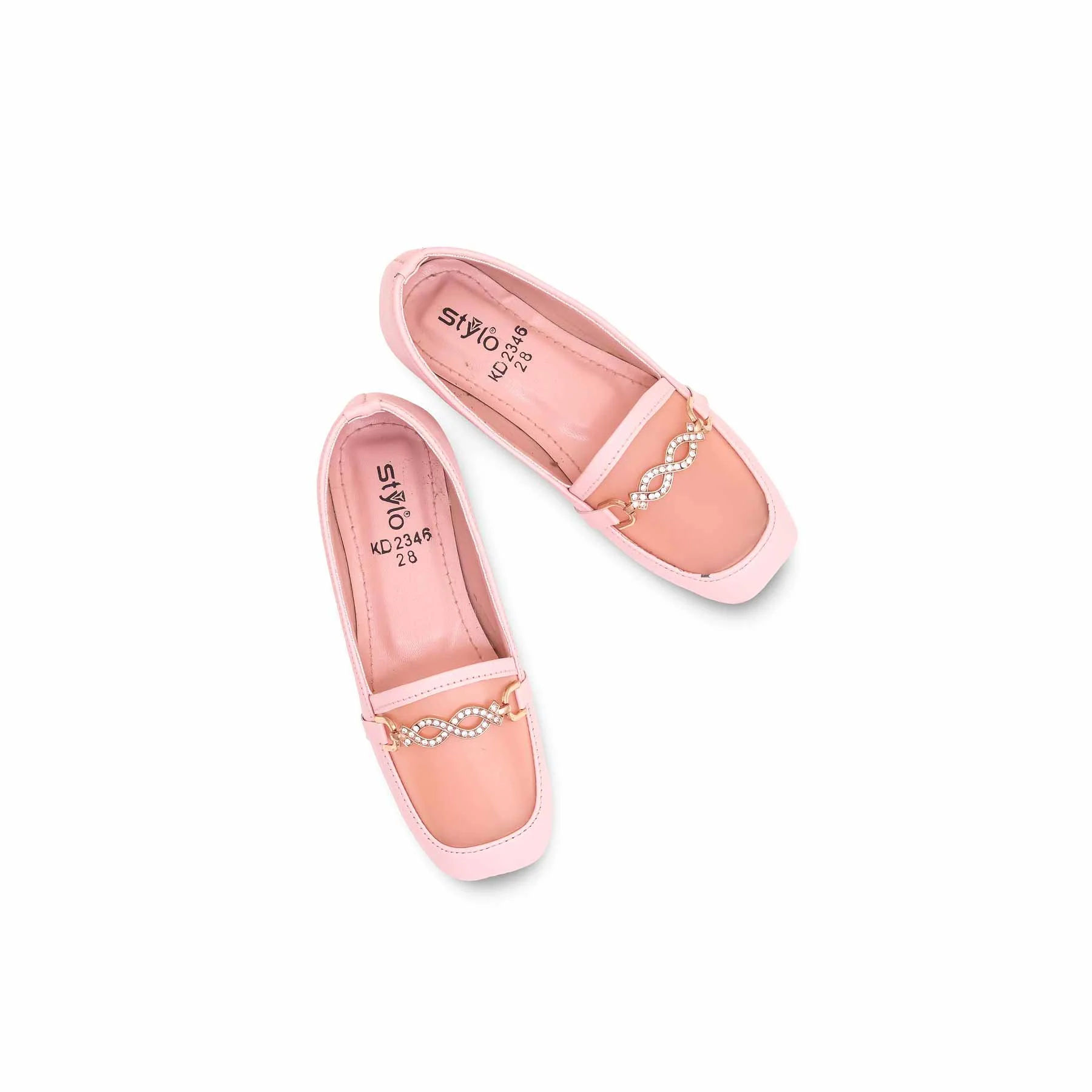 Girls Pink Formal Moccasin KD2346 - Image 4