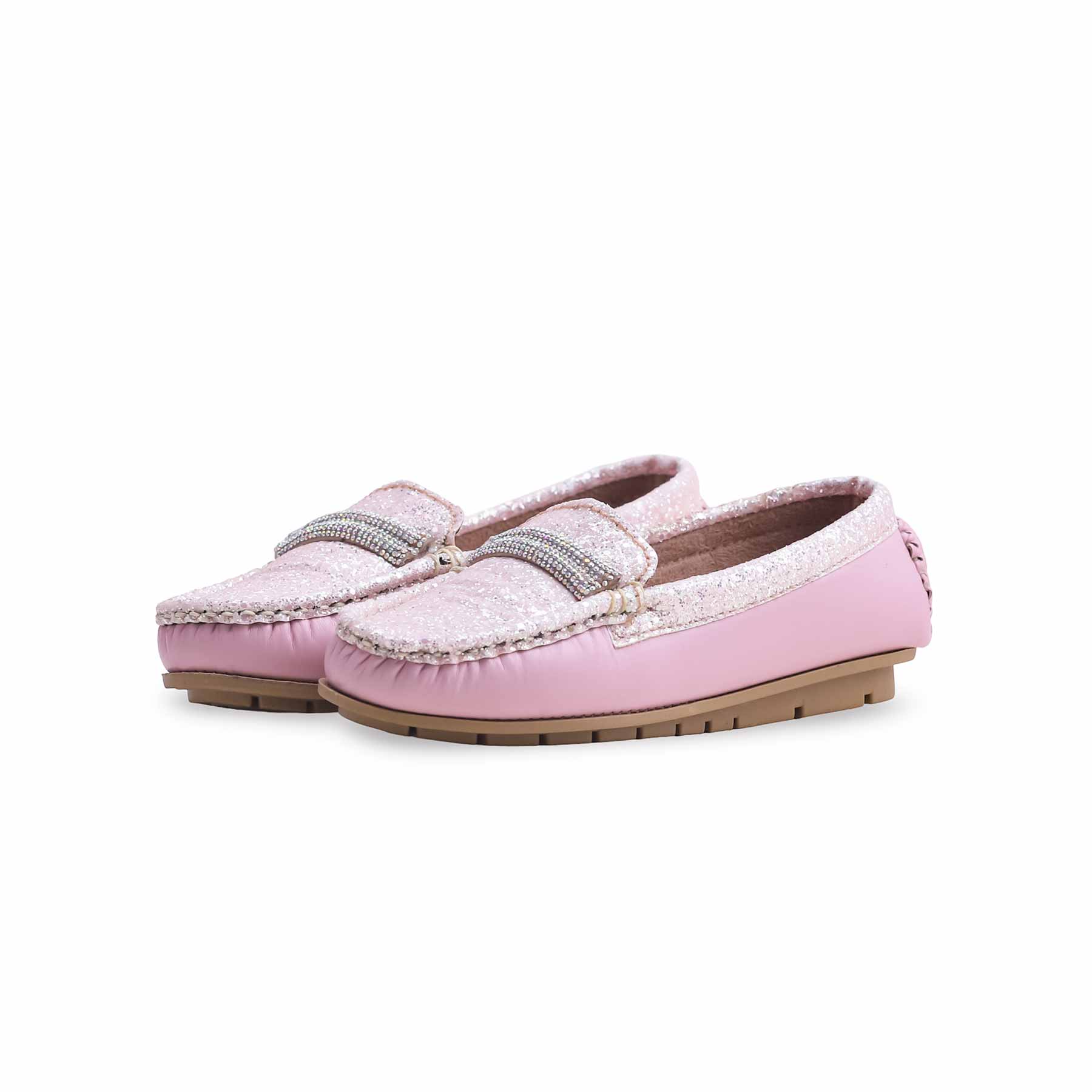 Girls Pink Formal Moccasin KD2354 - Image 3
