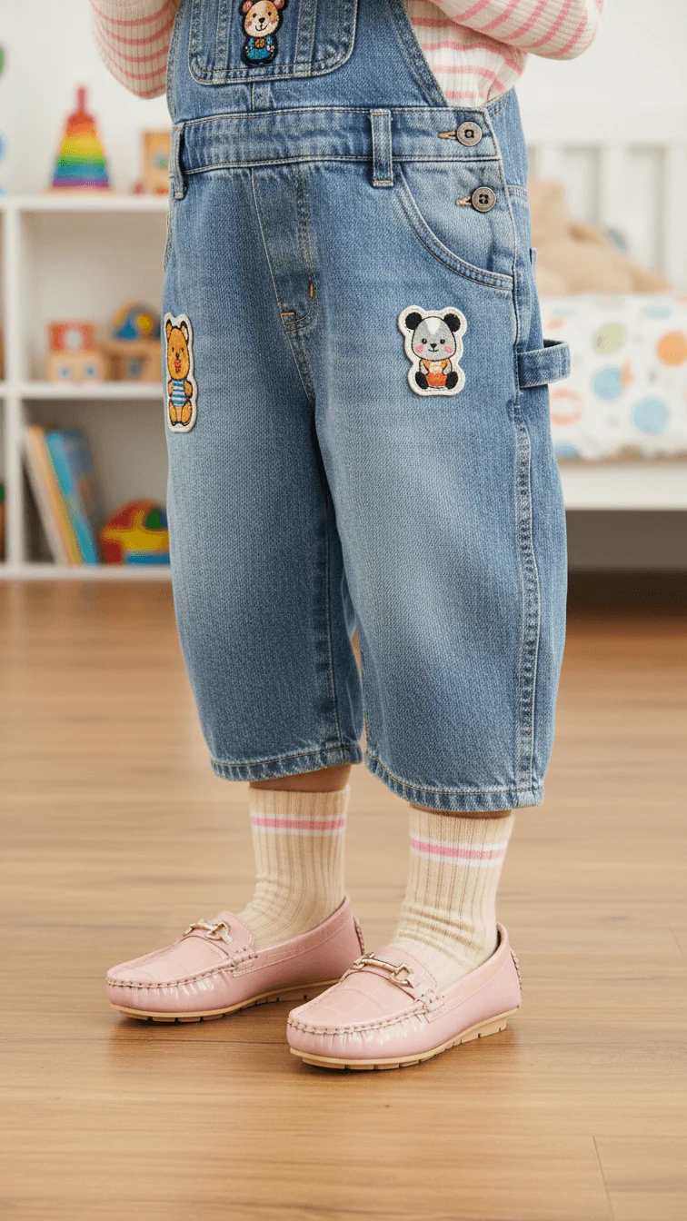 Girls Pink Formal Moccasin KD2630