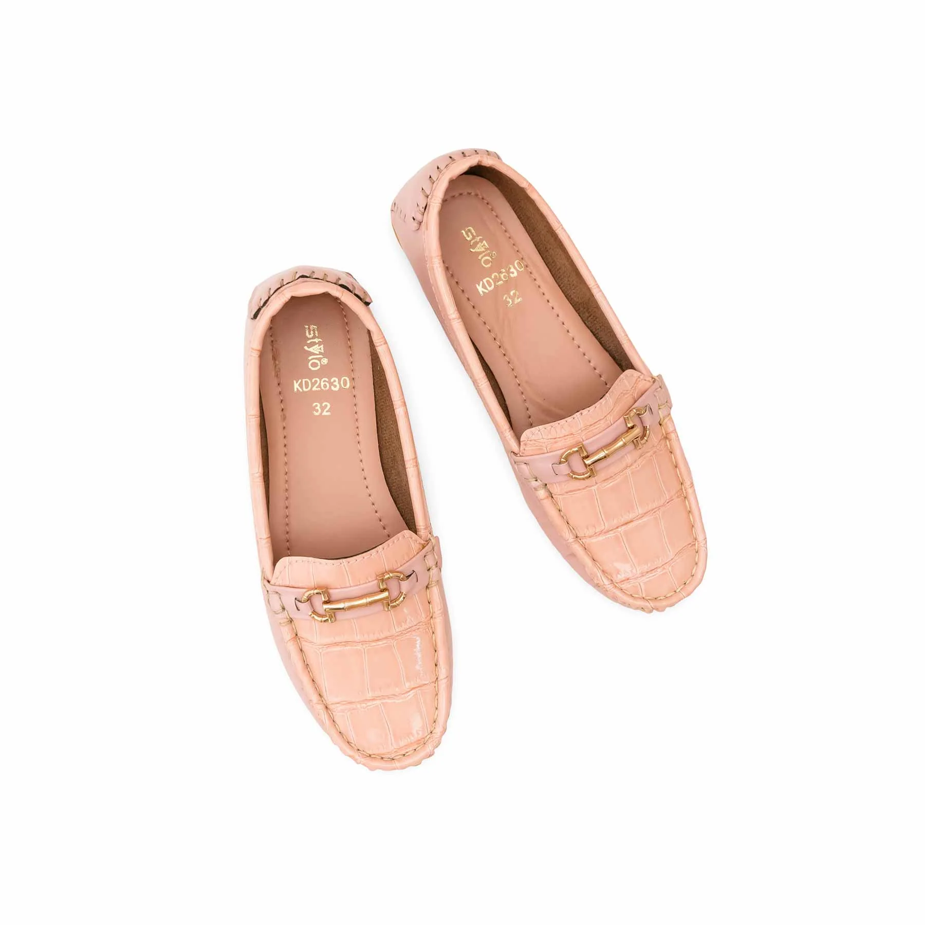 Girls Pink Formal Moccasin KD2630 - Image 5