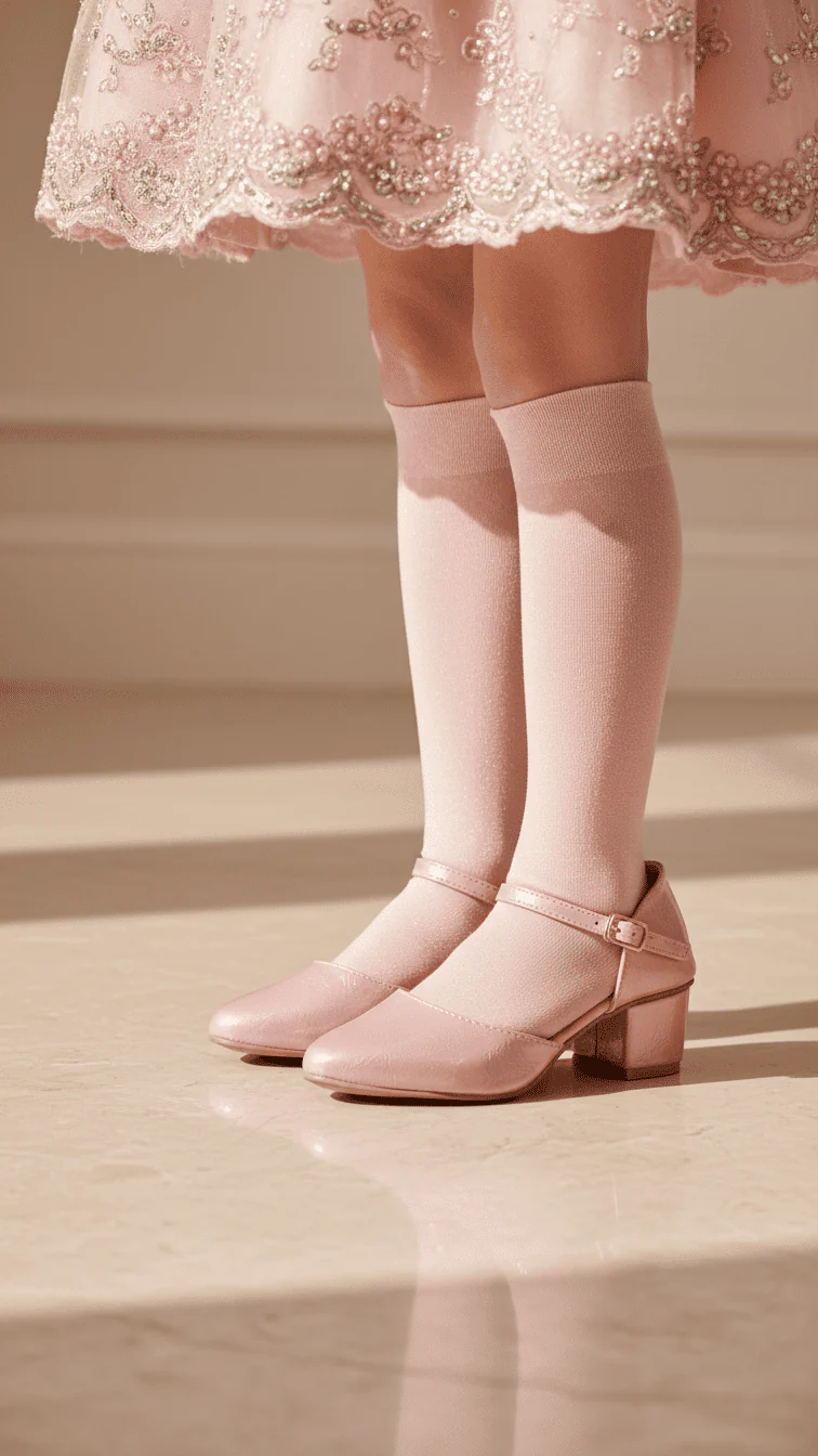 Girls Pink Formal Pumps KD0929