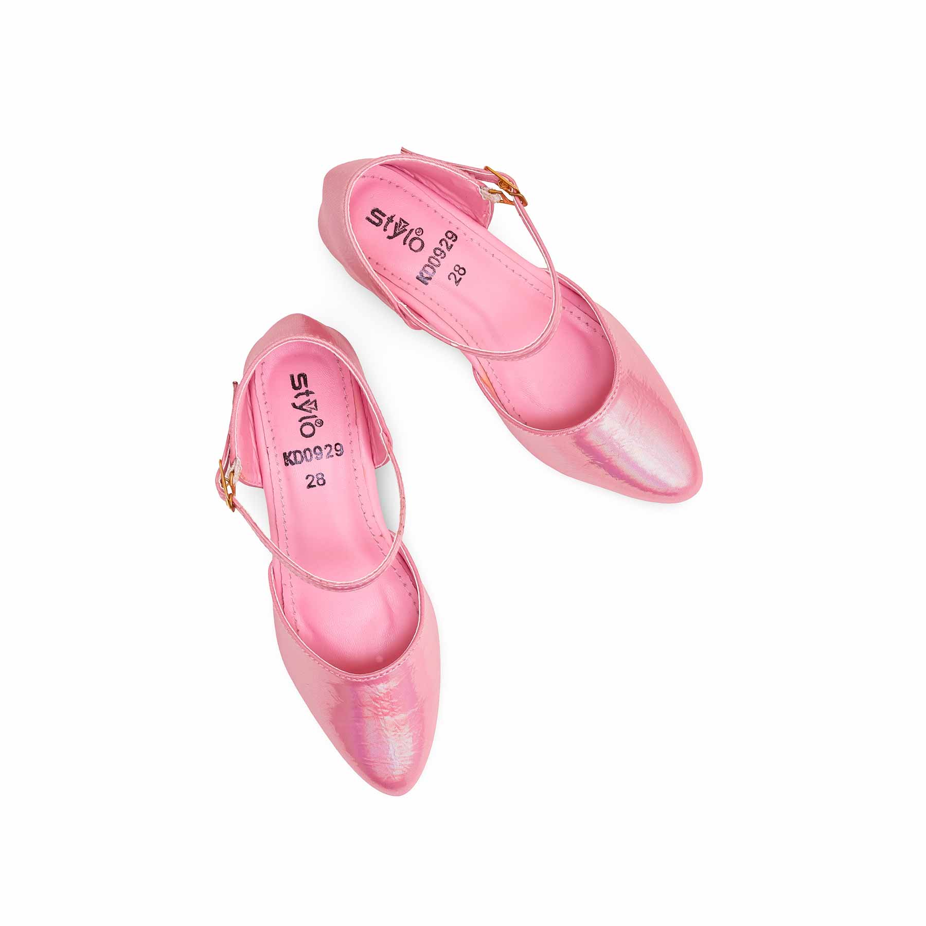 Girls Pink Formal Pumps KD0929 - Image 5