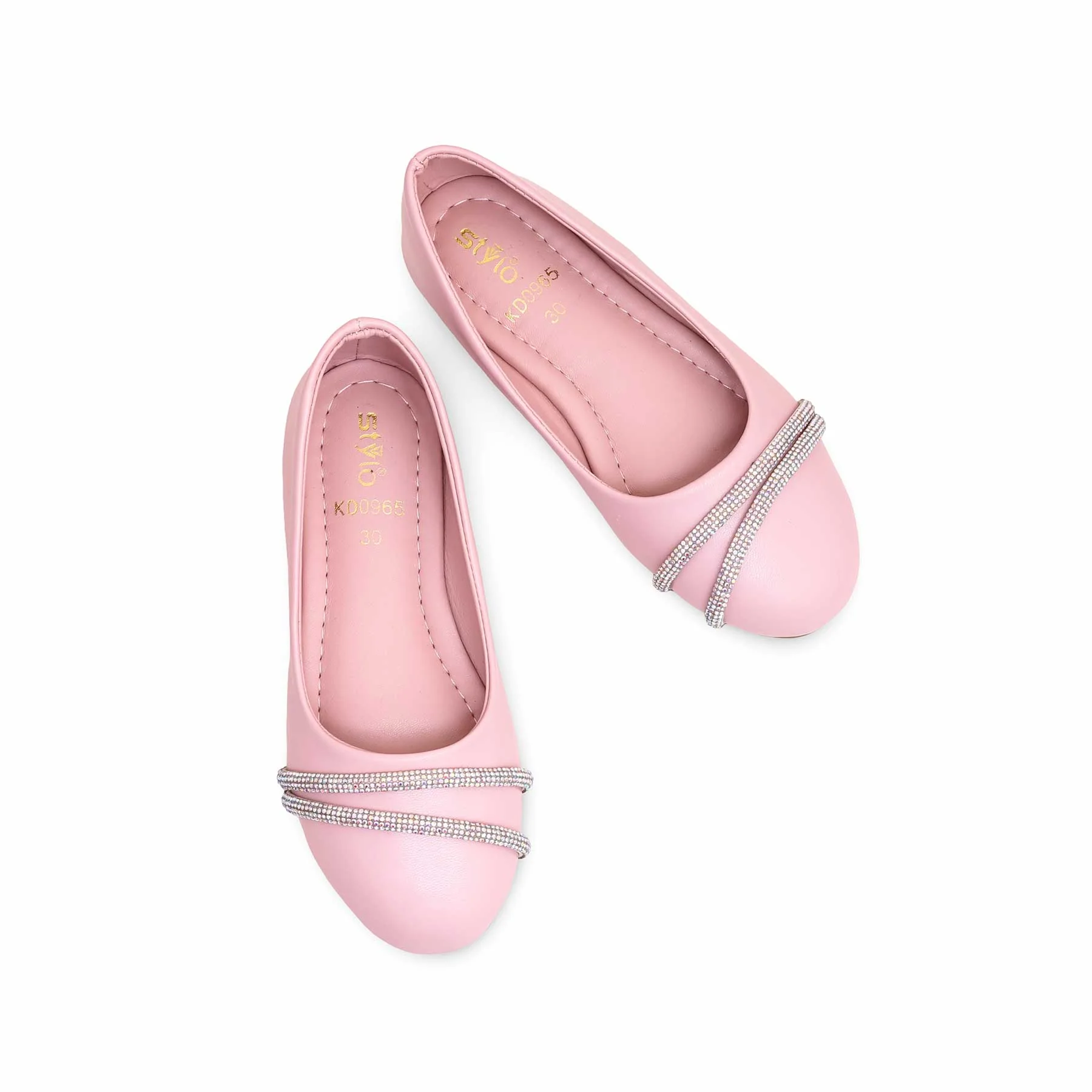 Girls Pink Formal Pumps KD0965 - Image 5