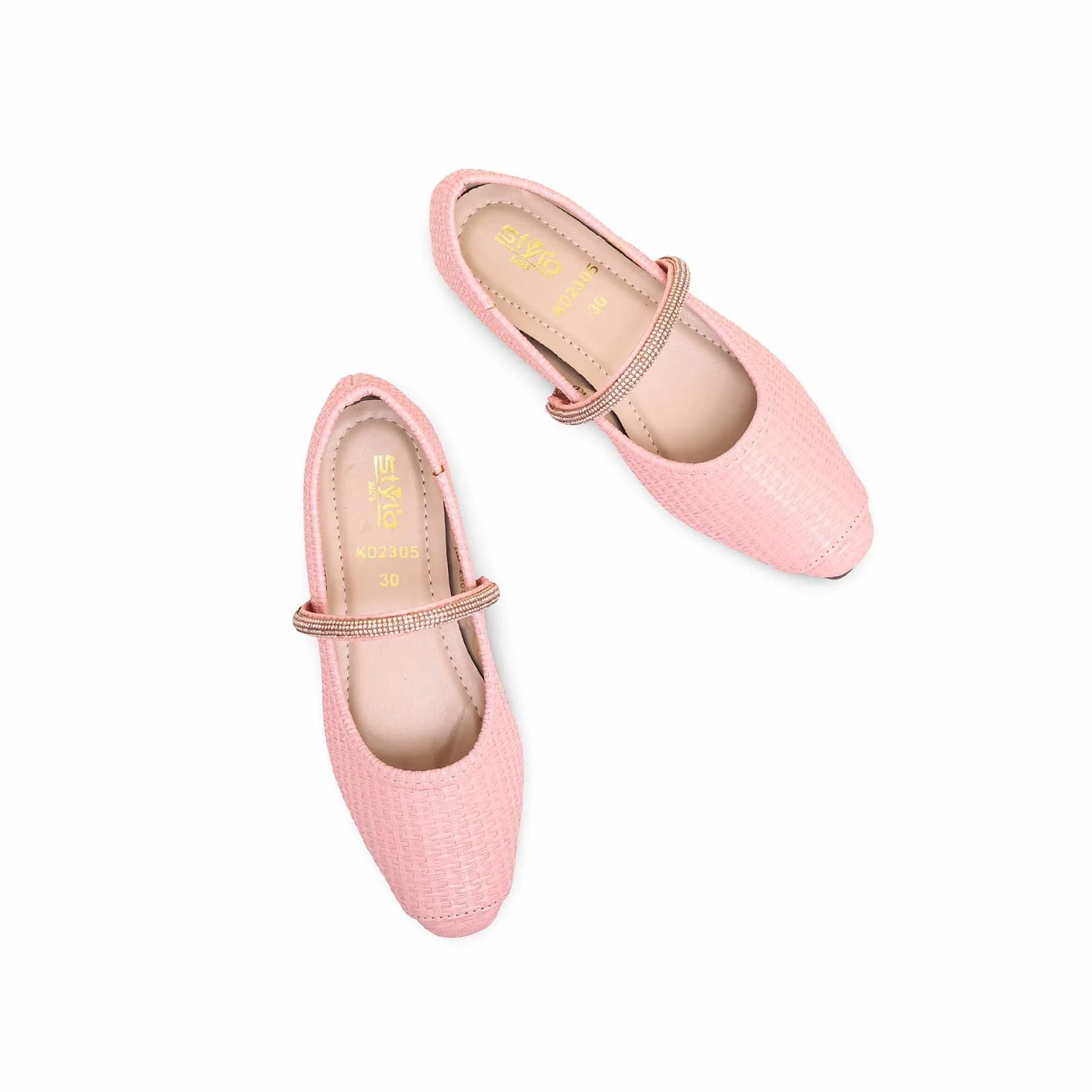 Girls Pink Formal Pumps KD2305 - Image 4