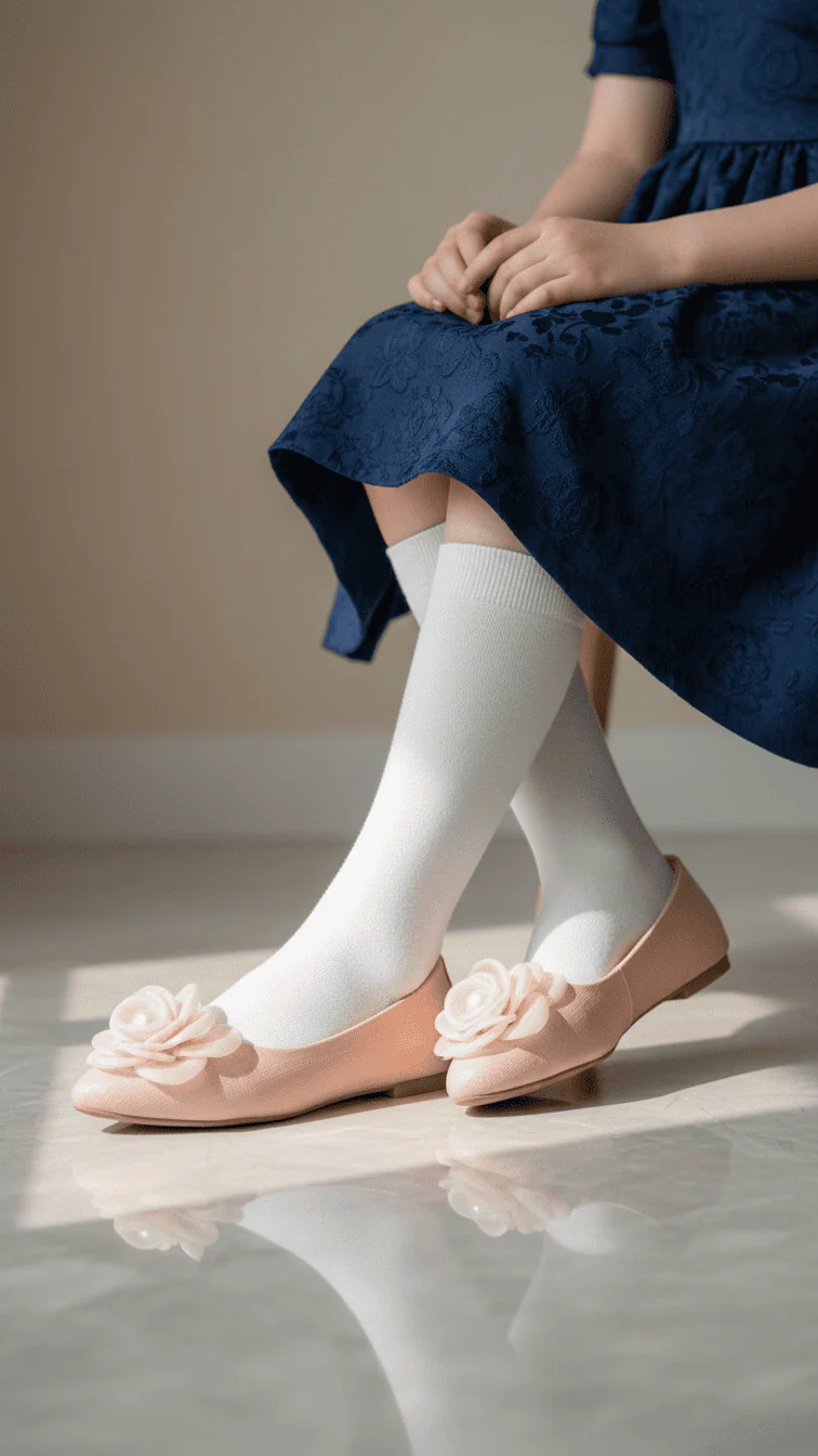 Girls Pink Formal Pumps KD2474