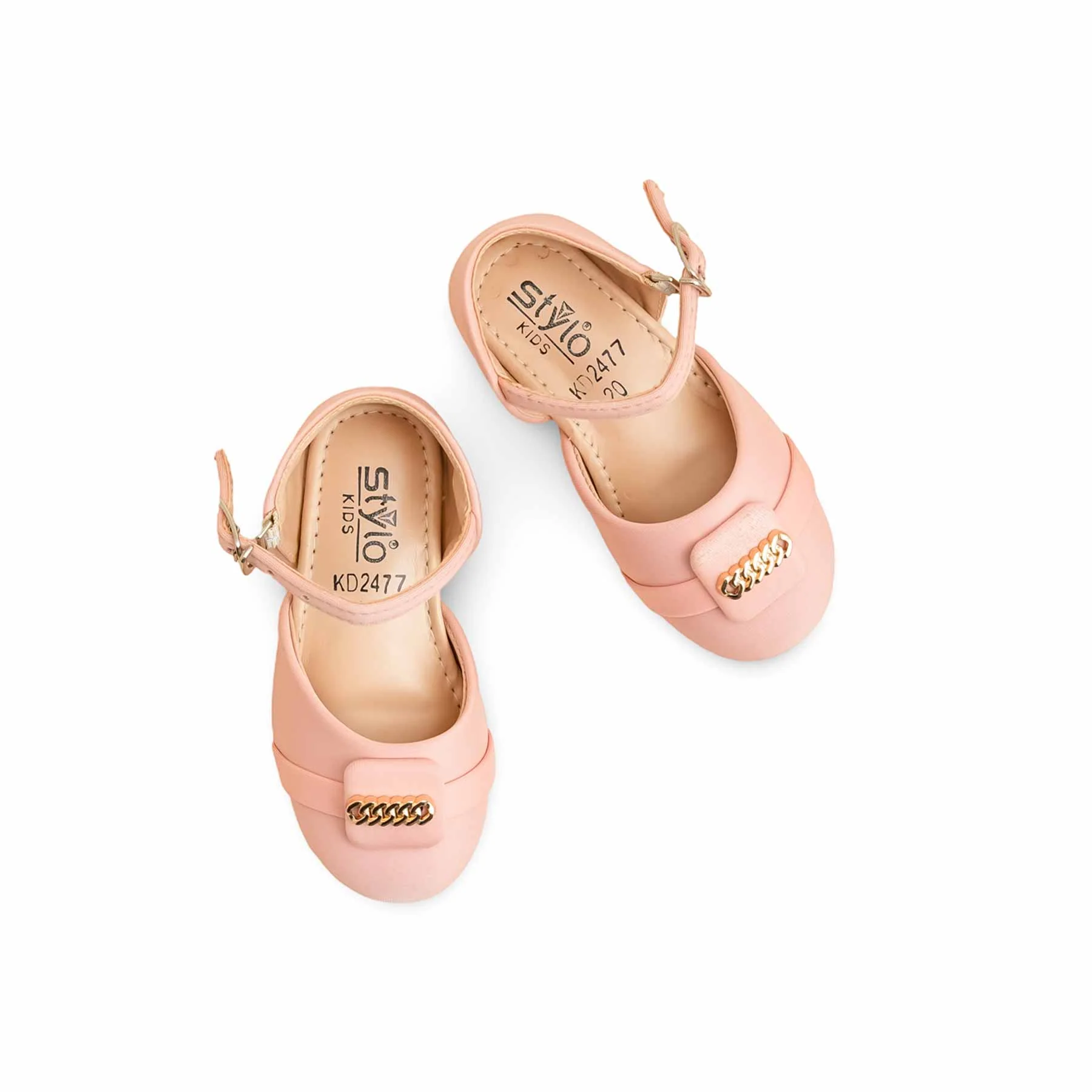 Girls Pink Formal Pumps KD2477 - Image 5