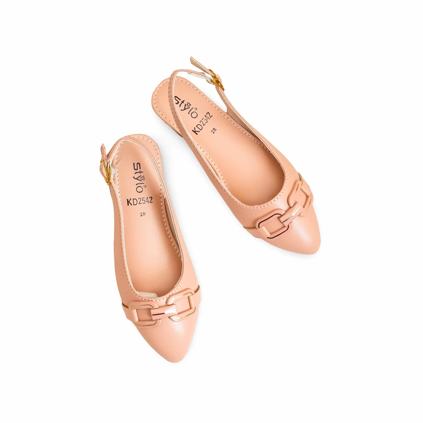 Girls Pink Formal Pumps KD2542 - Image 5