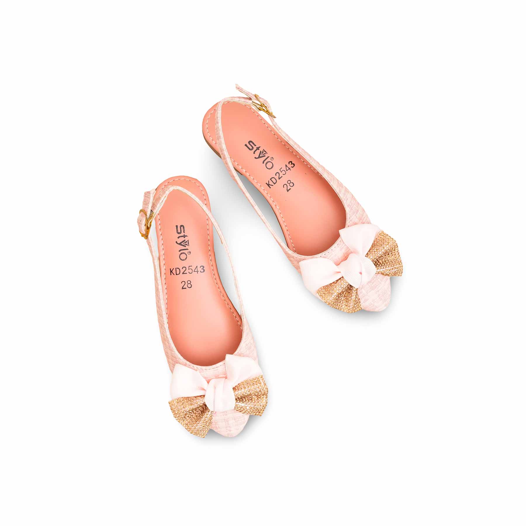 Girls Pink Formal Pumps KD2543 - Image 5