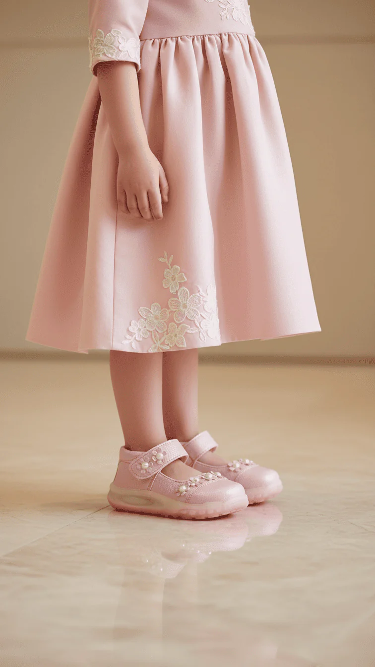 Girls Pink Formal Pumps KD2549